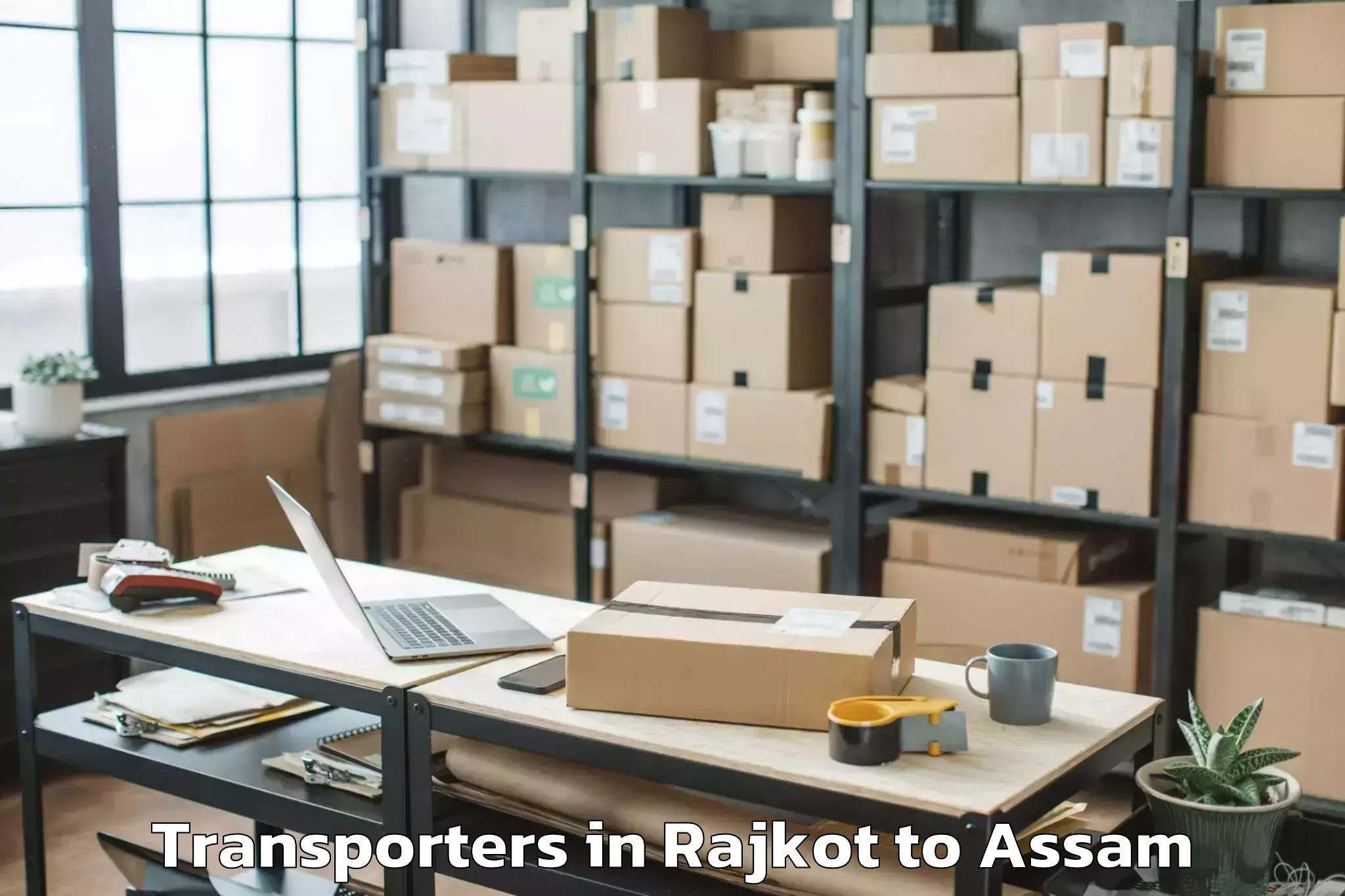 Book Rajkot to Bengtol Transporters Online